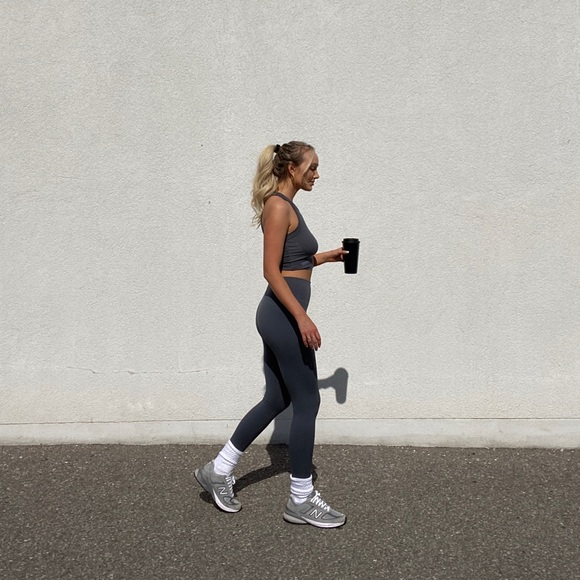 SET Active Pants - Set active grey leggings + top